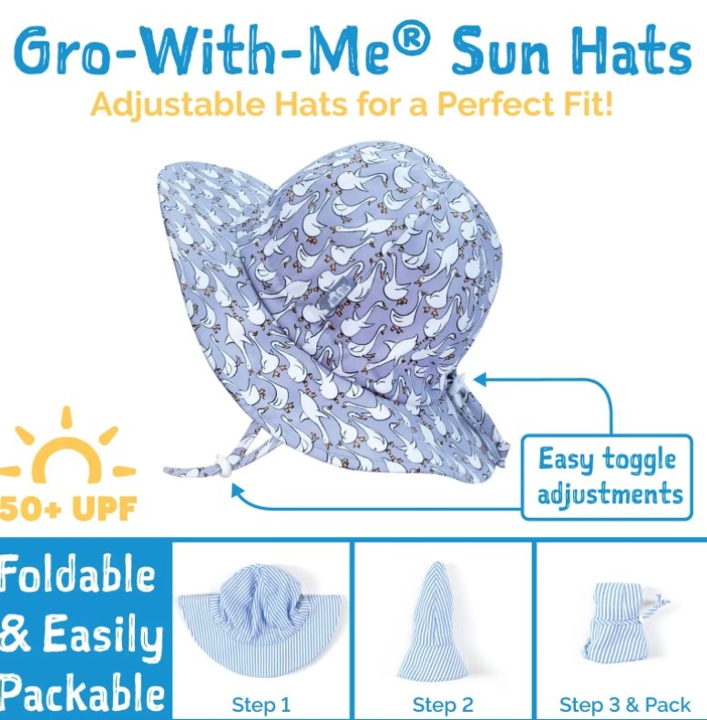 Jan & Jul Grow-With-Me Sun Hat Lemons - Tadpole