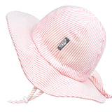 Jan & Jul Grow-With-Me Sun Hat Pink Stripes - Tadpole
