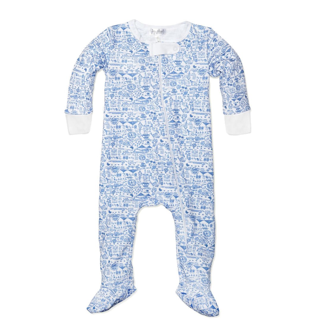 Joy Street Kids Boston Zip Onesie Sailor Blue - Tadpole
