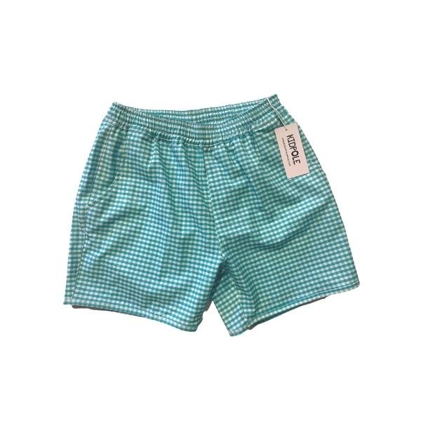 Kidpole Boys Mint Gingham Swimming Shorts - Tadpole