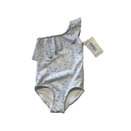 Kidpole Girls One-Piece Violet Peonies Swimsuit - Tadpole