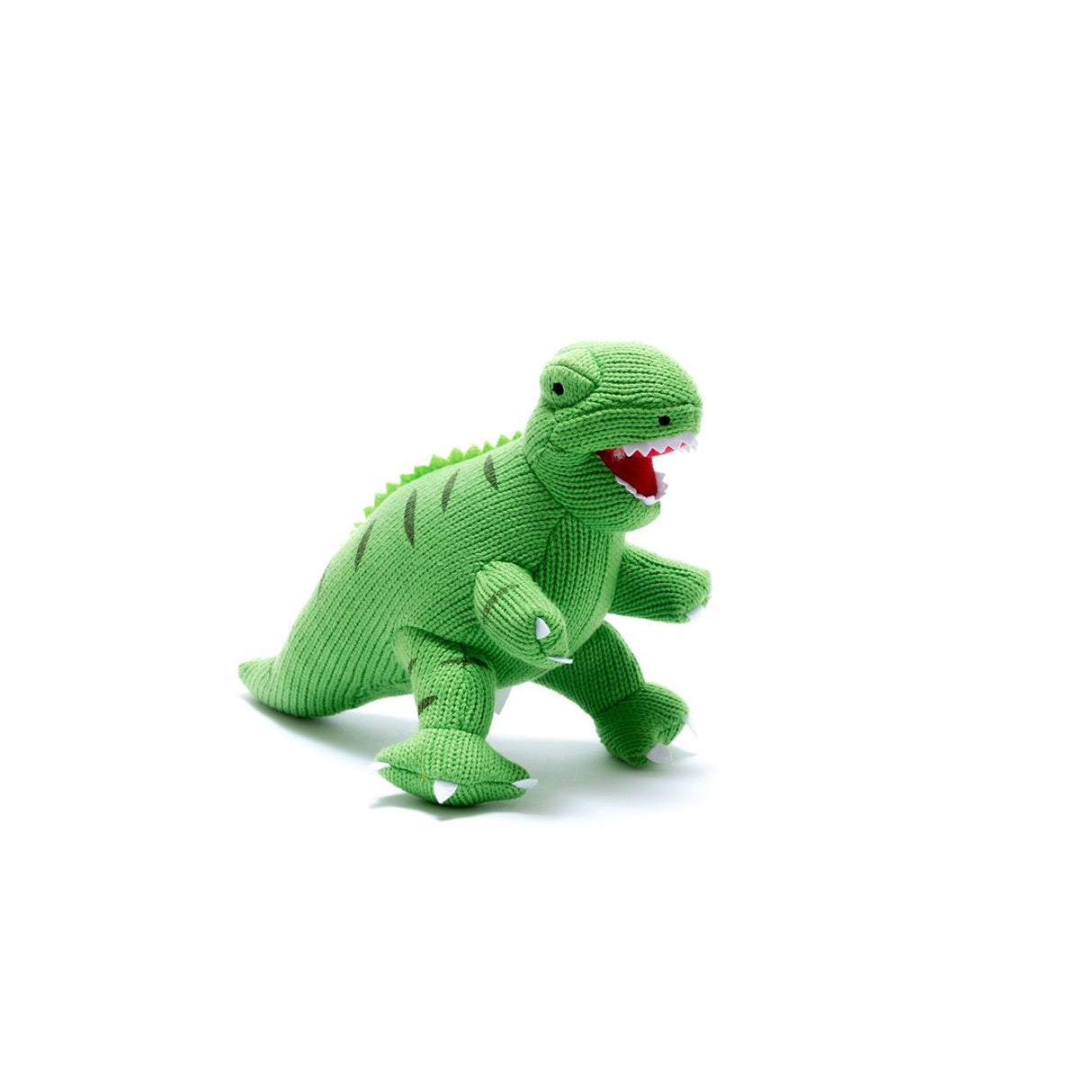 Knitted Green T Rex Dinosaur Plush Toy - Tadpole