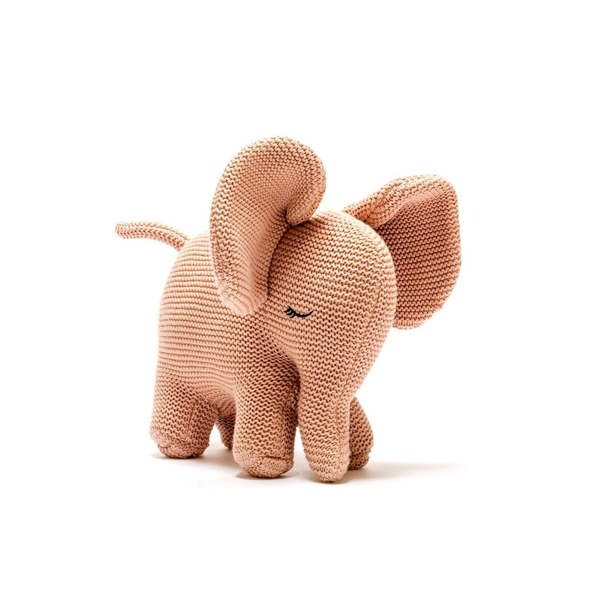 Large Organic Cotton Dusky Pink Elephant Plush Toy - Tadpole