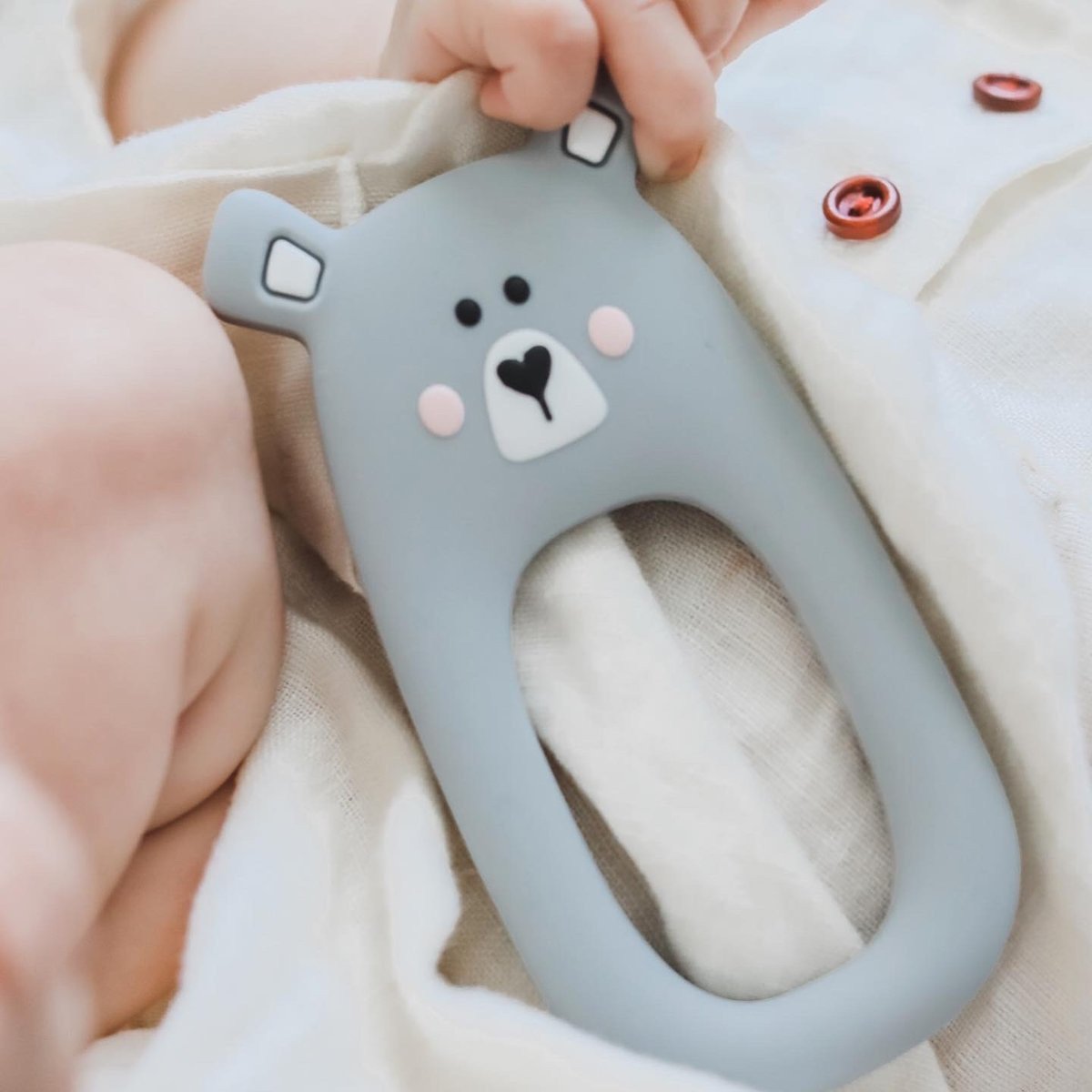 Little Cheeks Bear Teether - Tadpole