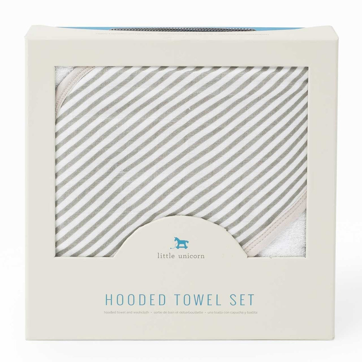Little Unicorn Hooded Towel & Washcloth Set - Tadpole
