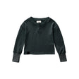 Long Sleeve Henley - Black - Tadpole