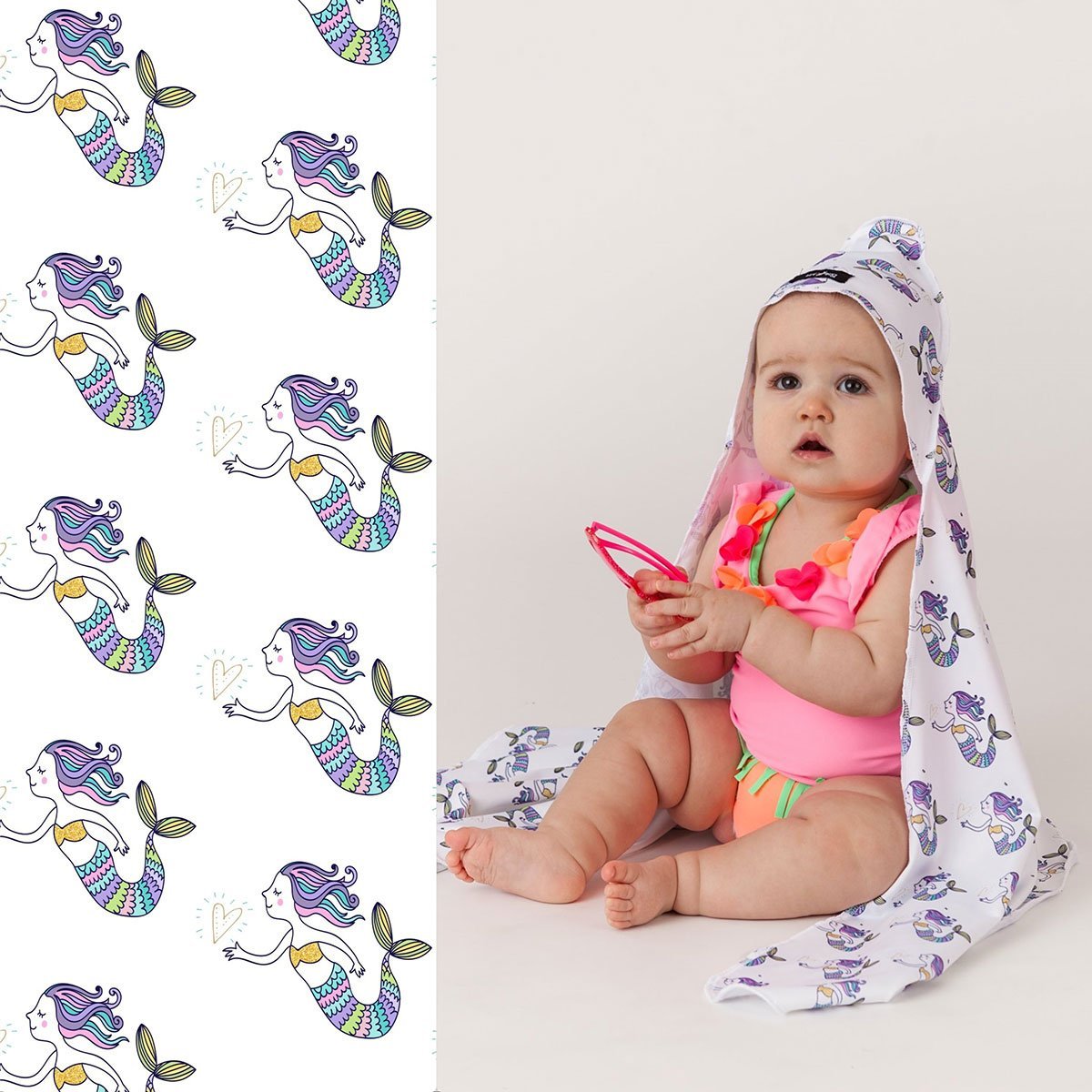 Luv Bug UPF 50+ Sunscreen Towel with Hood - Tadpole
