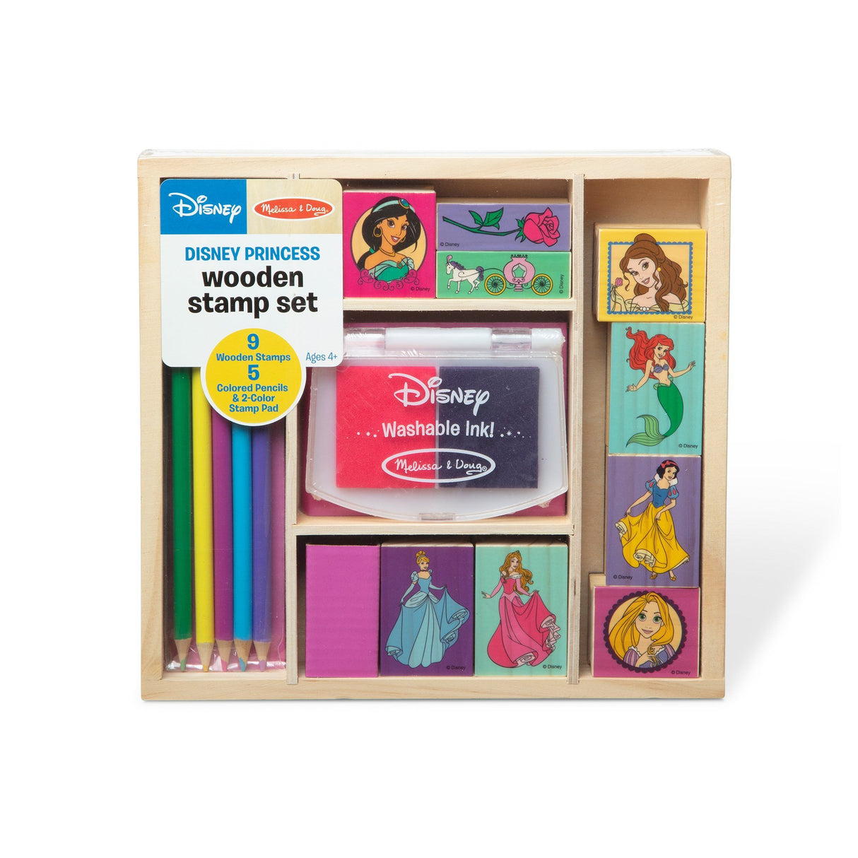 Melissa & Doug Disney Princess Wooden Stamp Set - Tadpole