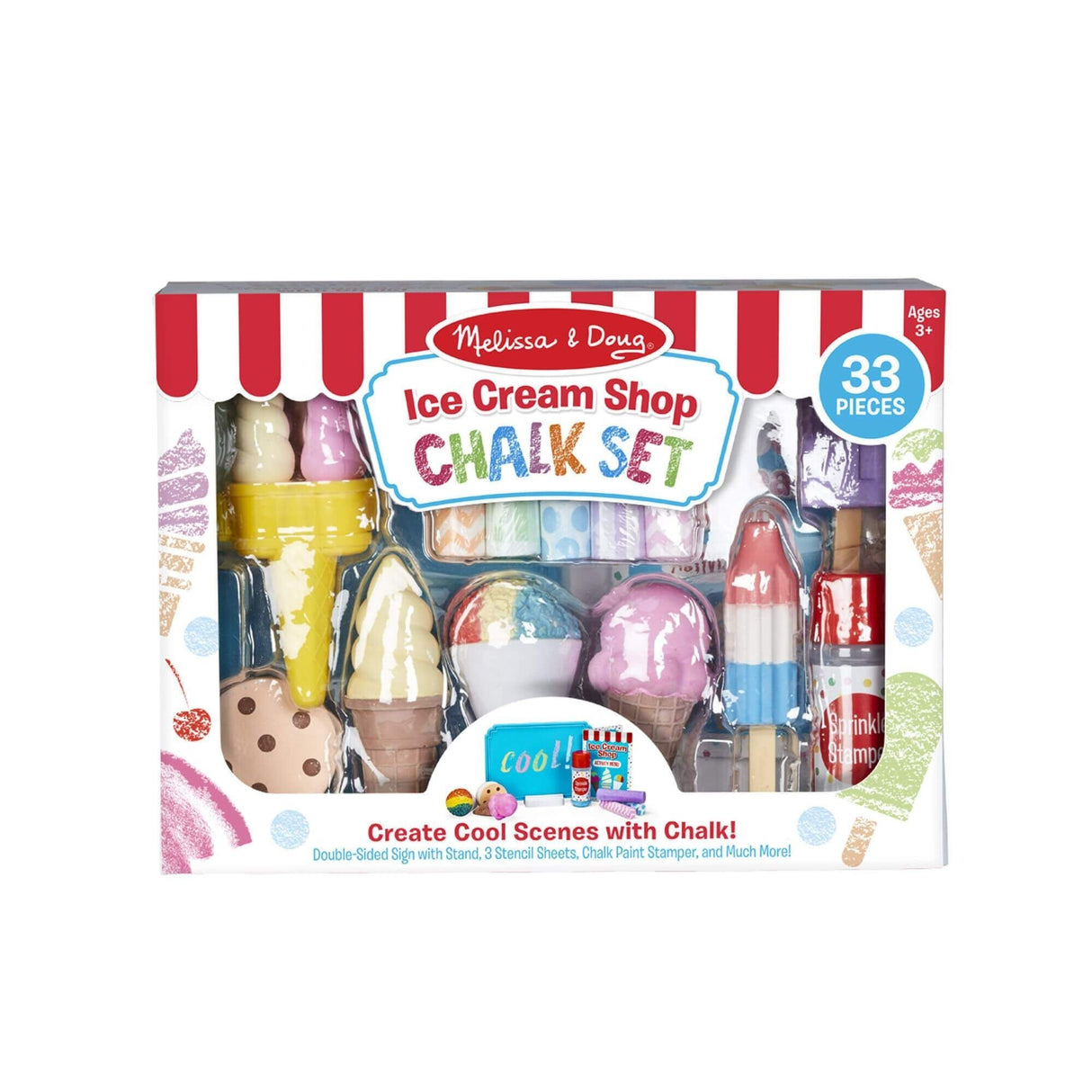 Melissa & Doug Ice Cream Shop Chalk Set - Tadpole