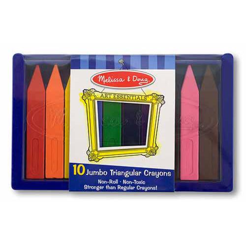 Melissa & Doug Jumbo Triangular Crayons 10 pc