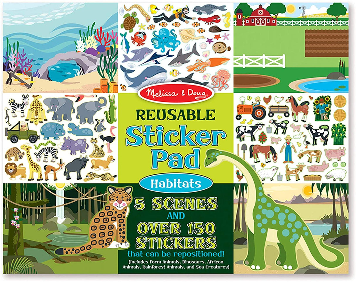 Melissa & Doug Reusable Sticker Pad Habitats - Tadpole