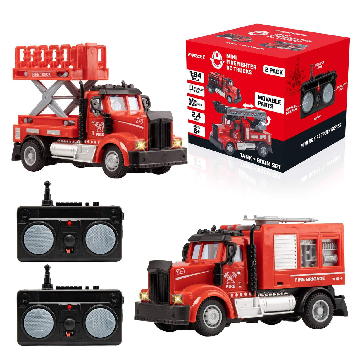 Mini Firefighter RC Trucks - Spray + Lift - Tadpole