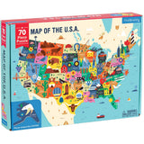 Mudpuppy Geography Puzzle Map of the USA - Tadpole