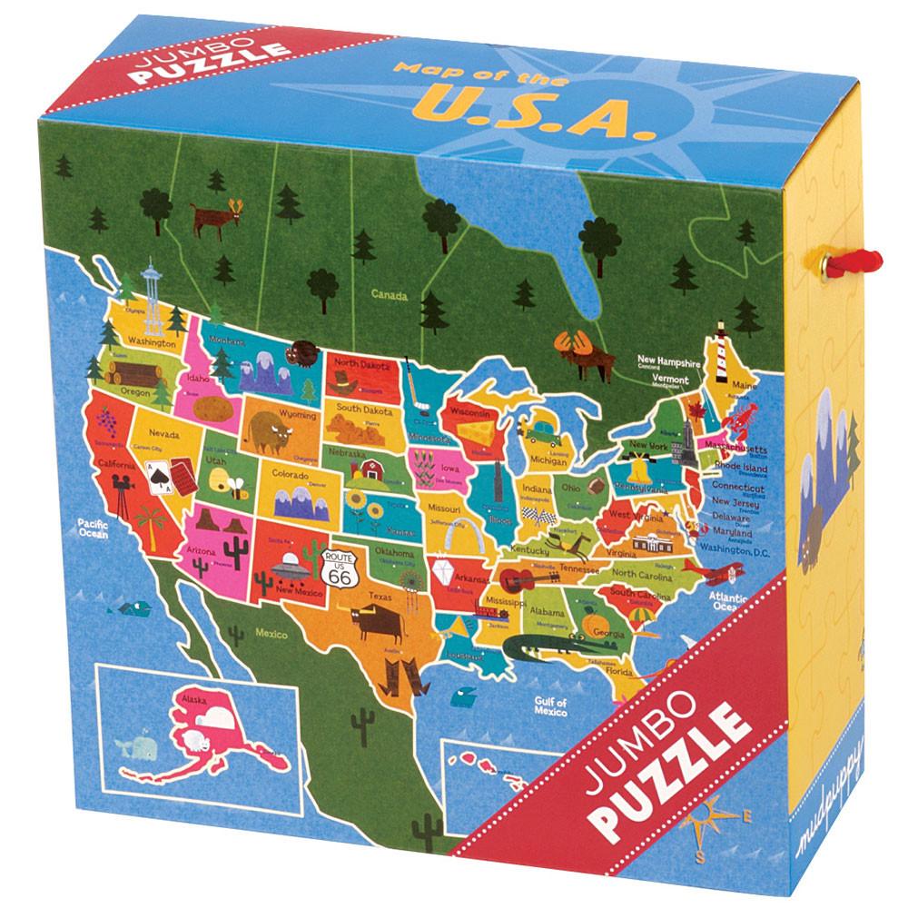 Mudpuppy Jumbo Puzzle Map of the USA