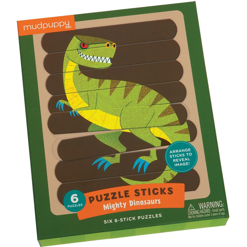 Mudpuppy Puzzle Sticks Mighty Dinosaurs