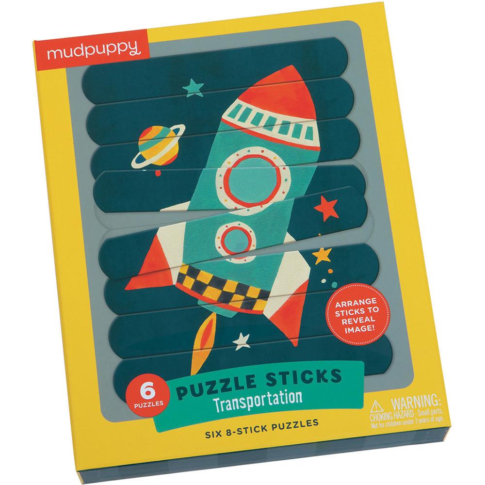 Mudpuppy Puzzle Sticks Transportation
