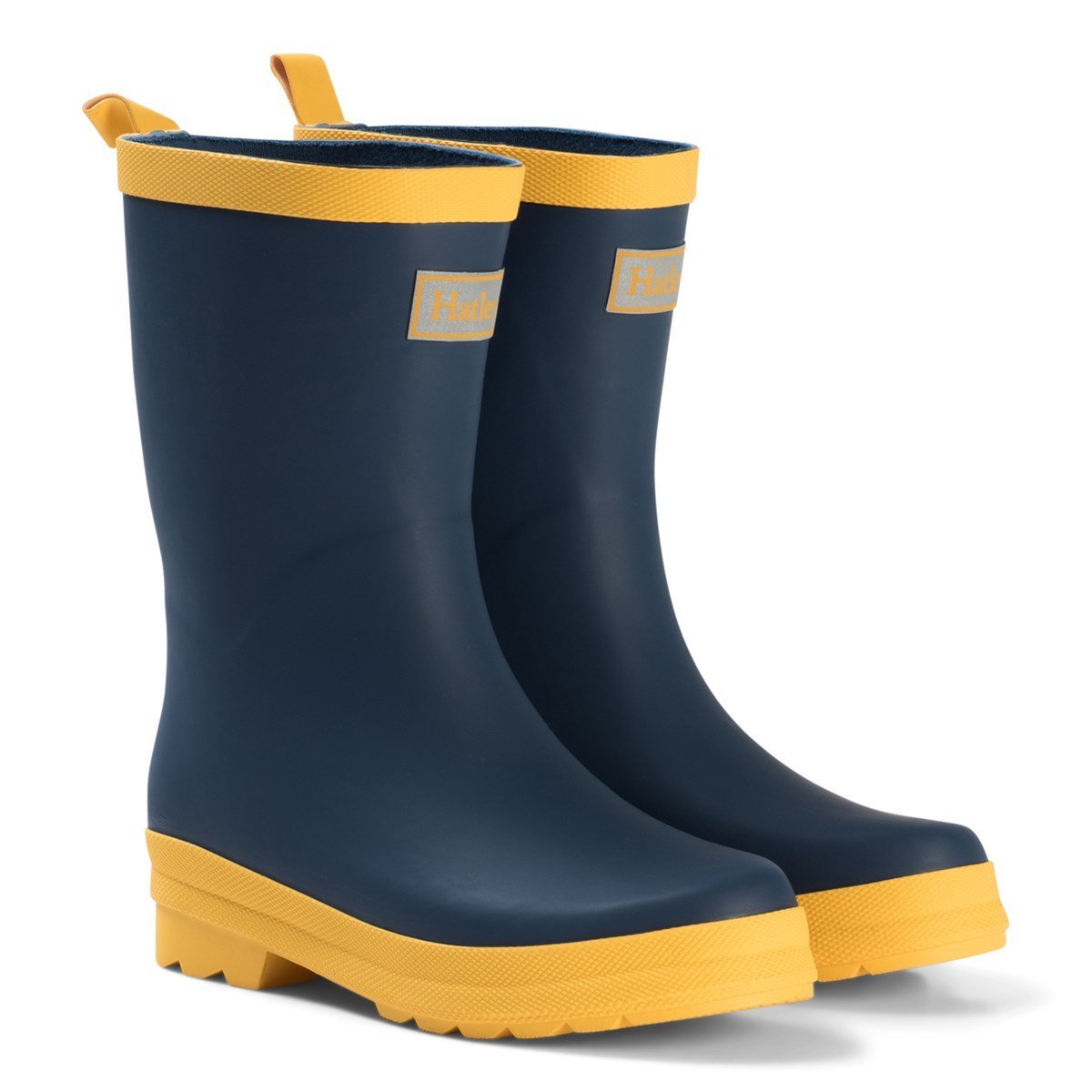 Navy & Yellow Matte Rain Boots - Tadpole