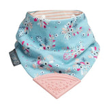 Neckerchew Teething Dribble Bib Botanical Bloom Teether - Tadpole