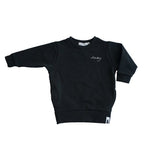 North Kinder Black Embroidered "Baby" Sweater - Tadpole