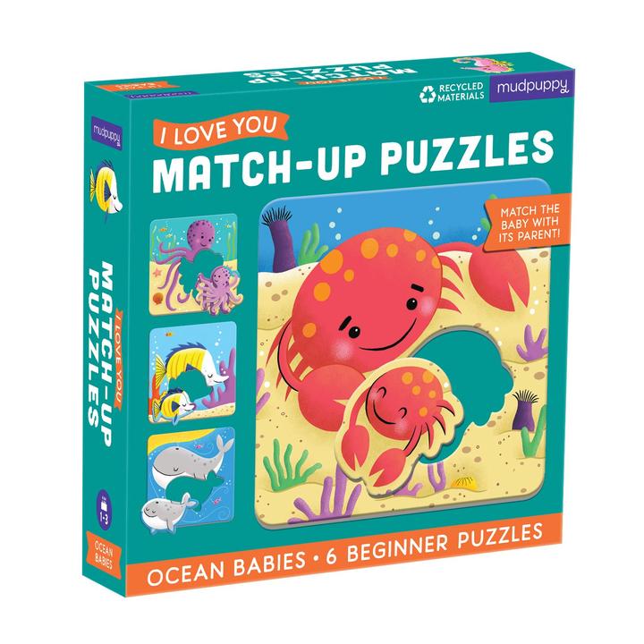 Mudpuppy I Love You Match Up Puzzles - Tadpole
