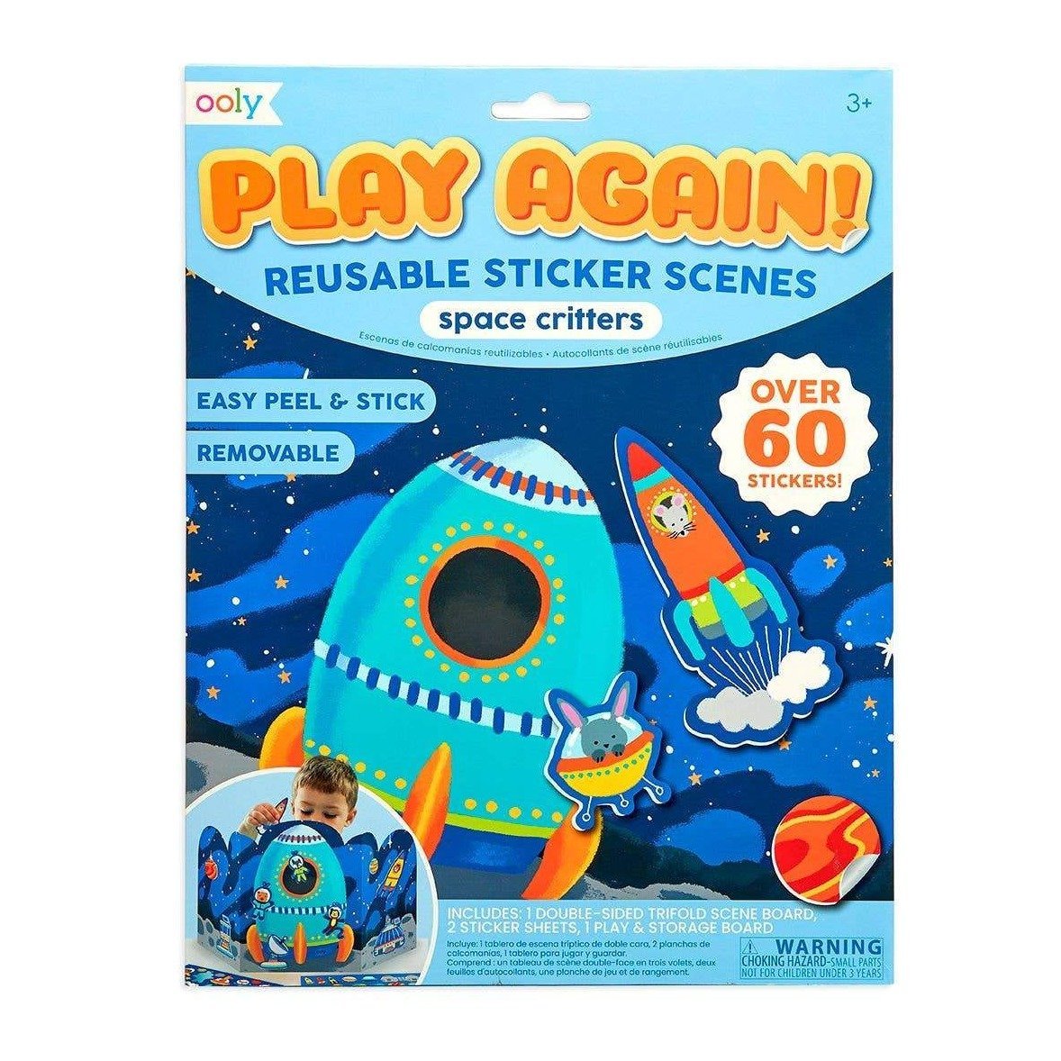 Ooly Play Again! Reusable Sticker Scenes - Tadpole
