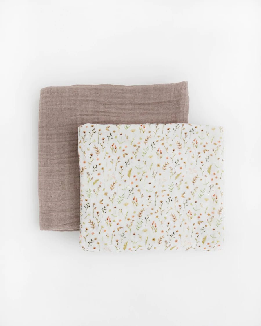 Organic Cotton Muslin Swaddle Blanket Set - Tadpole