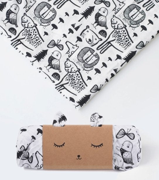 Organic Muslin Swaddle - Wild - Tadpole