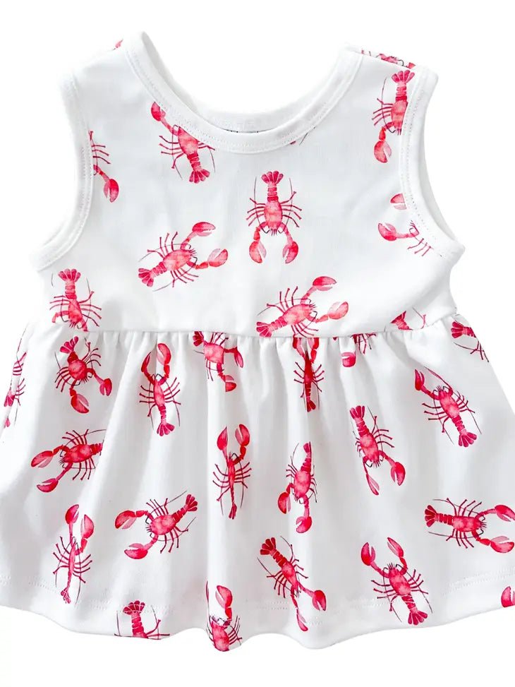Organic Tank Dress - lobsters - Tadpole