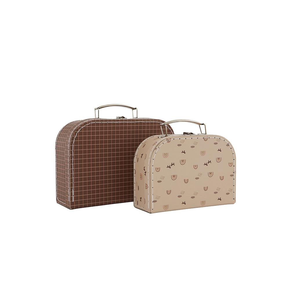 Oyoy Mini Suitcase - Rainbow & Grid - Tadpole
