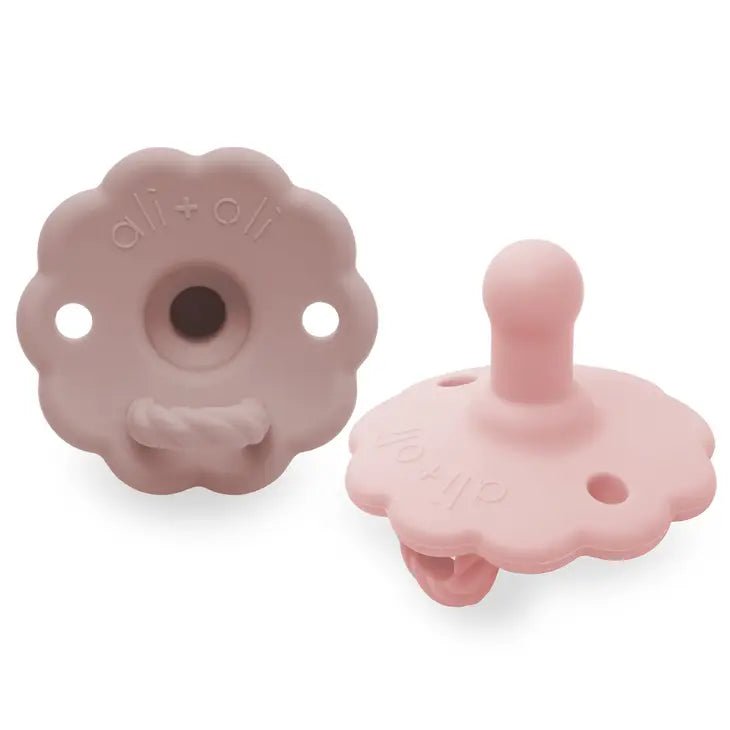 Pacifier Set Flower (Blush & Pink) - Tadpole