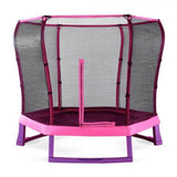 Pink and Purple Junior Jumper trampoline and Enclosure 7ft. - Tadpole