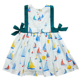 Pink Chicken Amy Dress - Sailboats - Tadpole