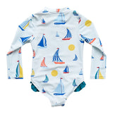 Pink Chicken Arden Swimsuit - Sailboats - Tadpole