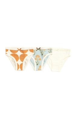 Pink Chicken Floral Dot Organic 3-pack Undies - Tadpole