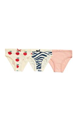 Pink Chicken Zebra Organic 3-pack Undies - Tadpole