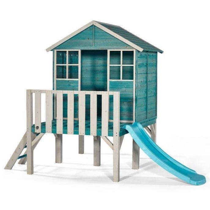 Plum® Boathouse Wooden Playhouse- Teal - Tadpole