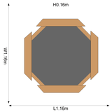 Plum® Treasure Beach Wooden Sand Pit & Cover - Tadpole