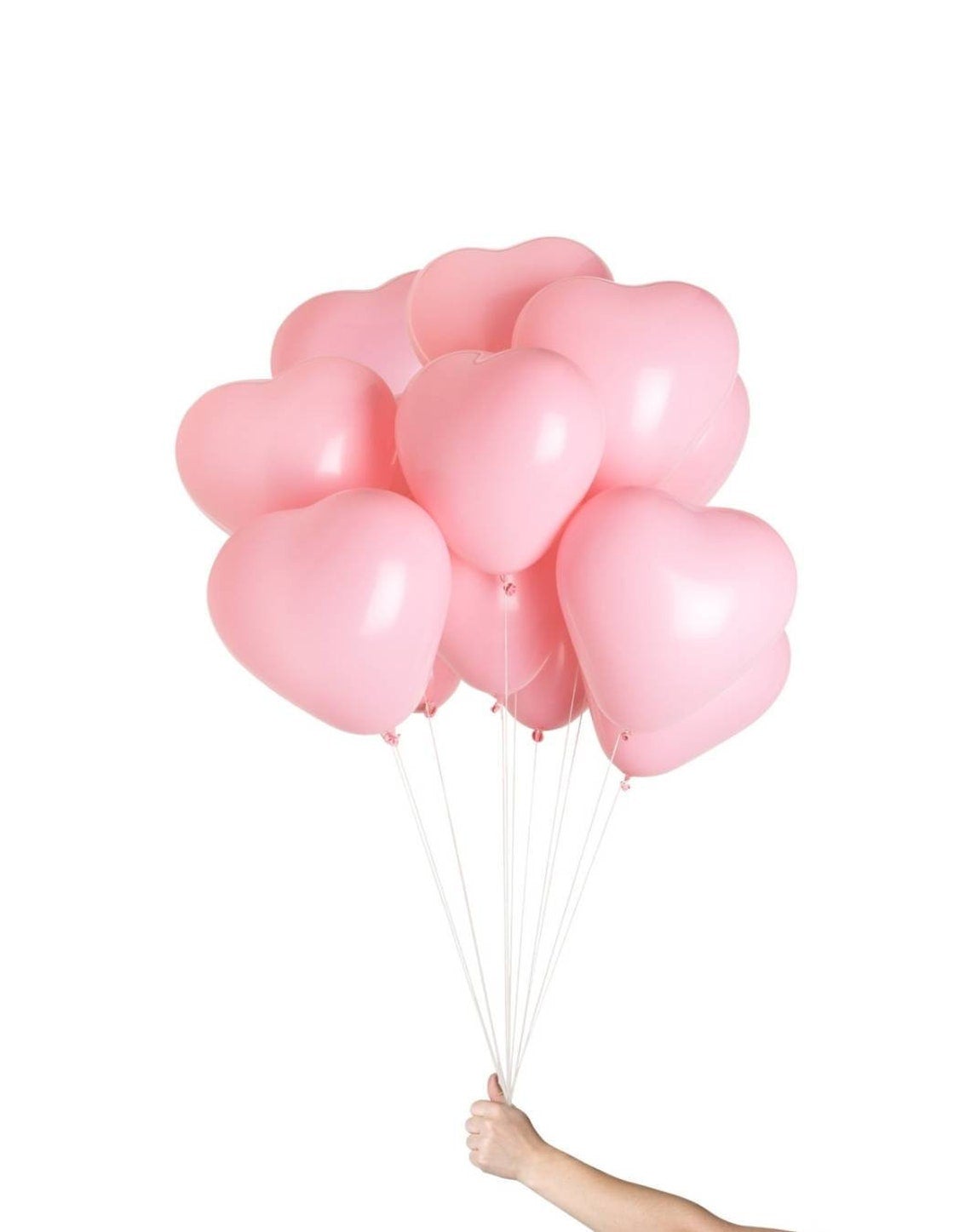 Pre-order Pink Heart Balloons 6ct w/ Helium - Tadpole