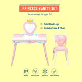Princess Vanity Table & Chair Set - White - Tadpole