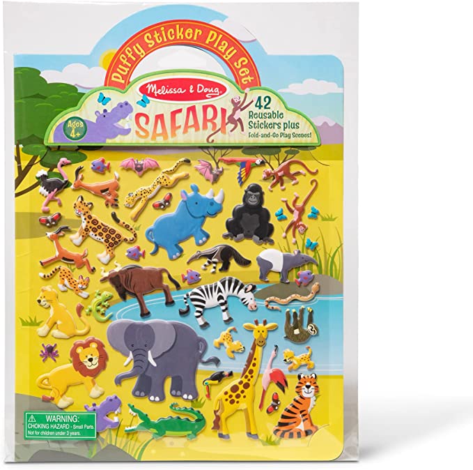 Puffy Sticker Play Set - Safari - Tadpole
