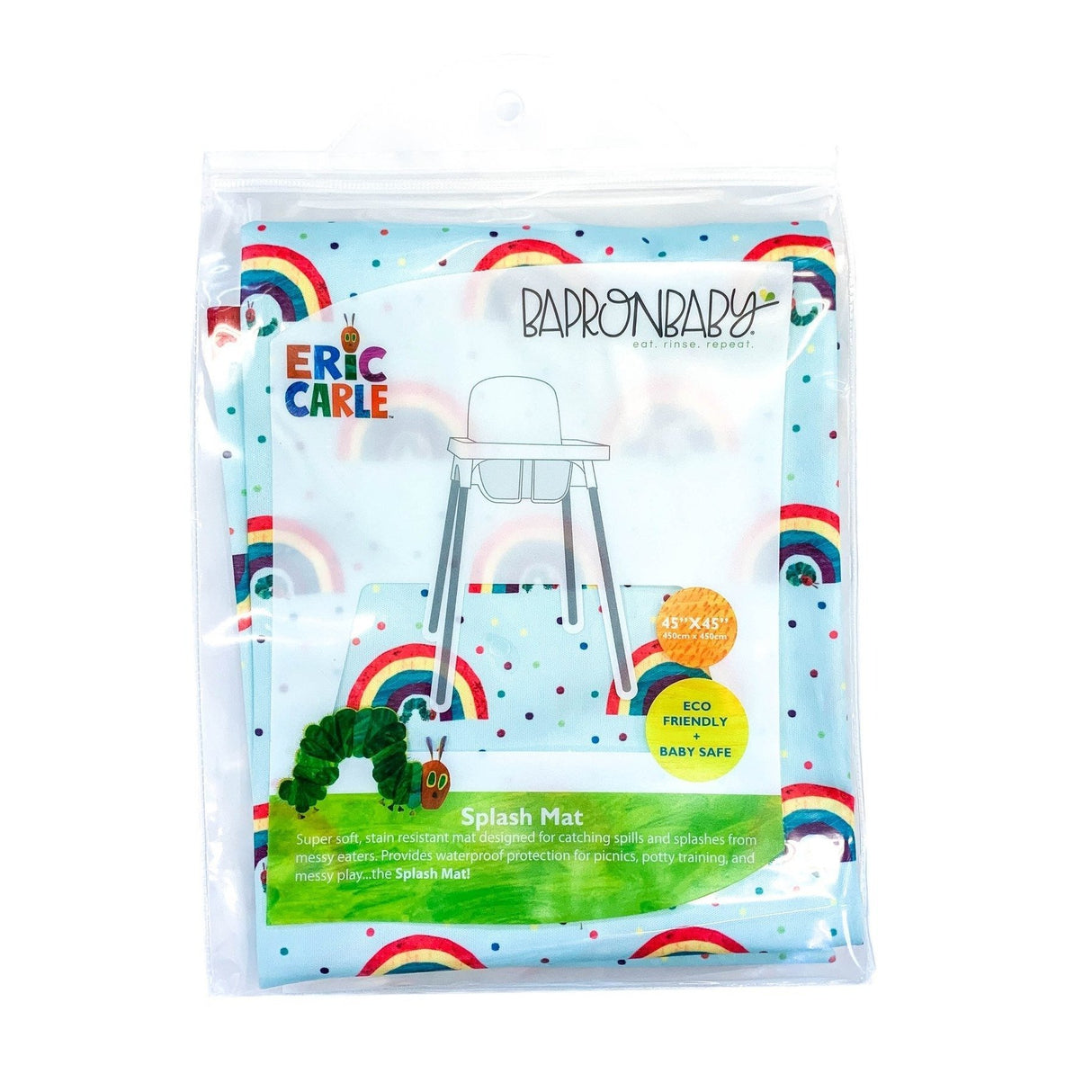 Rainbow Caterpillar - Splash Mat - A Waterproof Catch-All - Tadpole