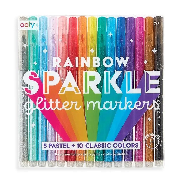 Rainbow Sparkle Glitter Markers - Tadpole