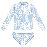 Rashguard set - blue bouquet - Tadpole