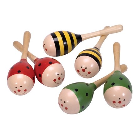 Schylling Wooden Maracas - Tadpole
