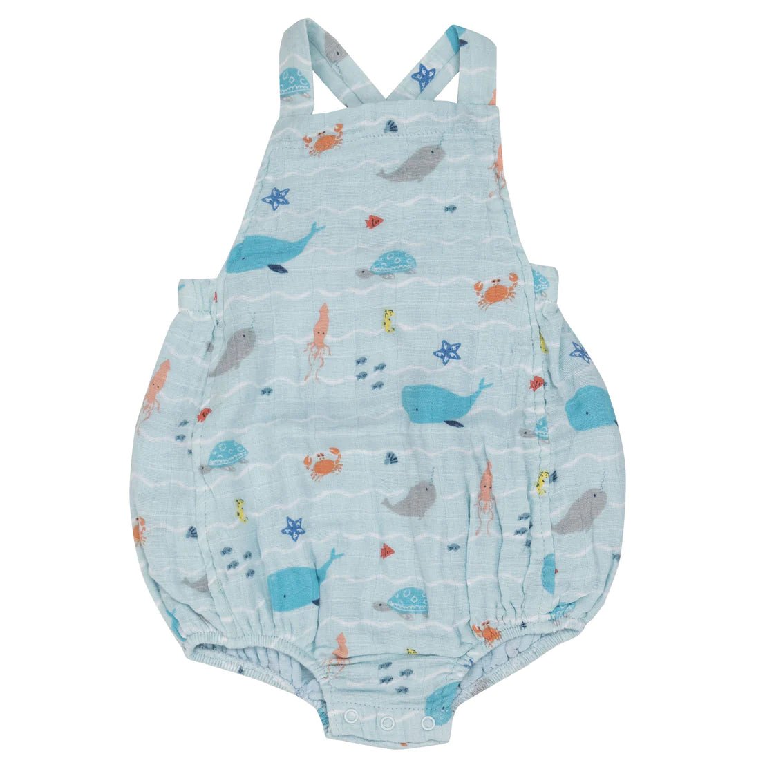 Retro Sunsuit Undersea Stripe - Tadpole