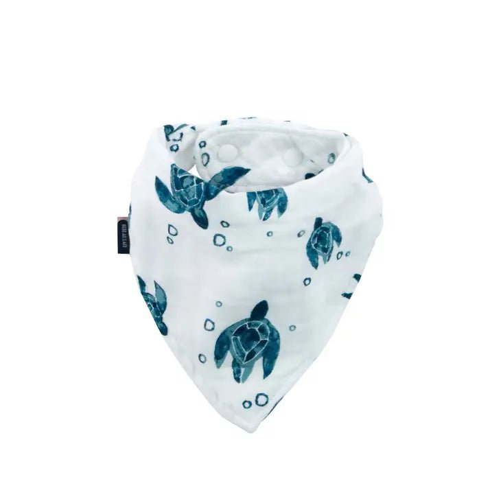 Sea Turtle Oh-So-Soft Muslin Bandana Bib - Tadpole