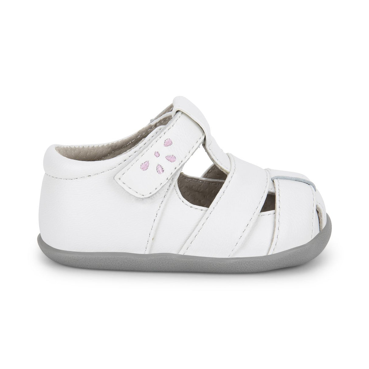 See Kai Run First Walker Brook III - White/Pink - Tadpole