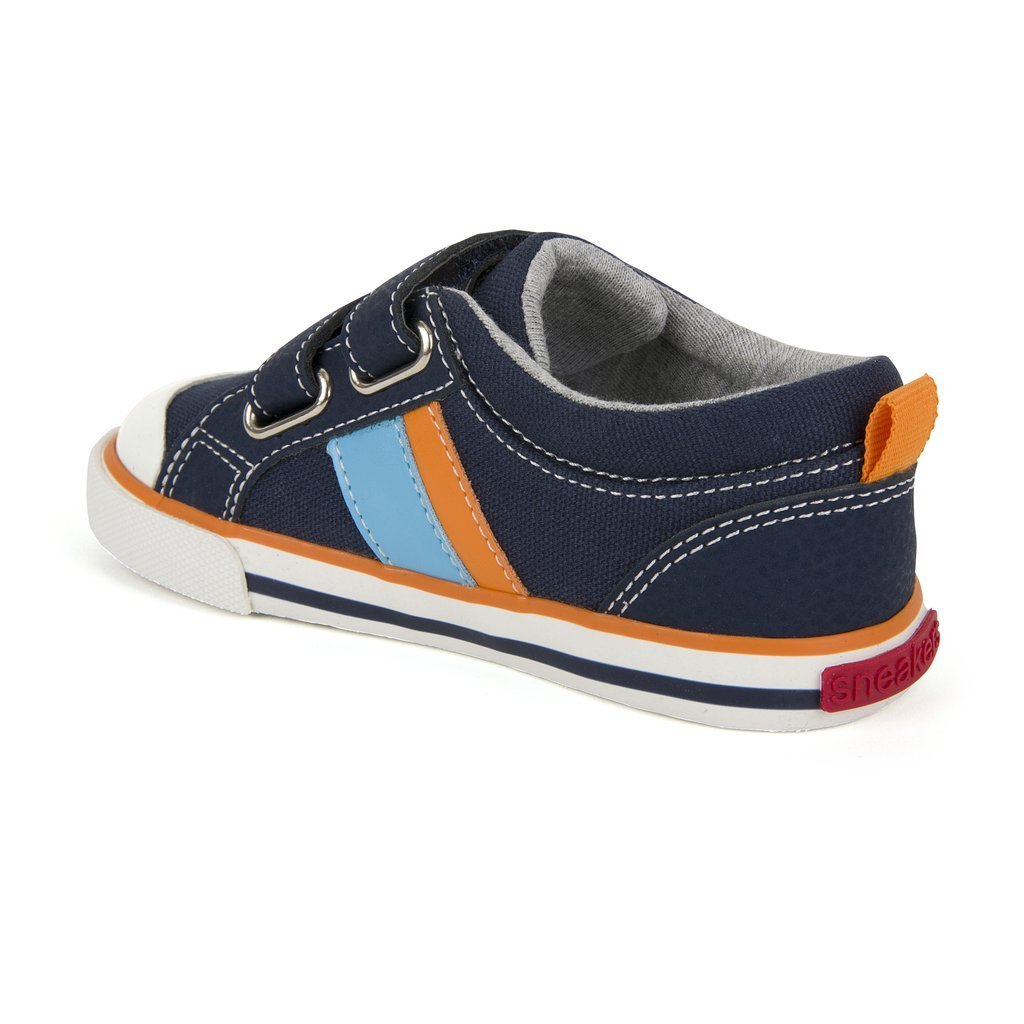 See Kai Run Sneaker Russell Navy/Orange - Tadpole