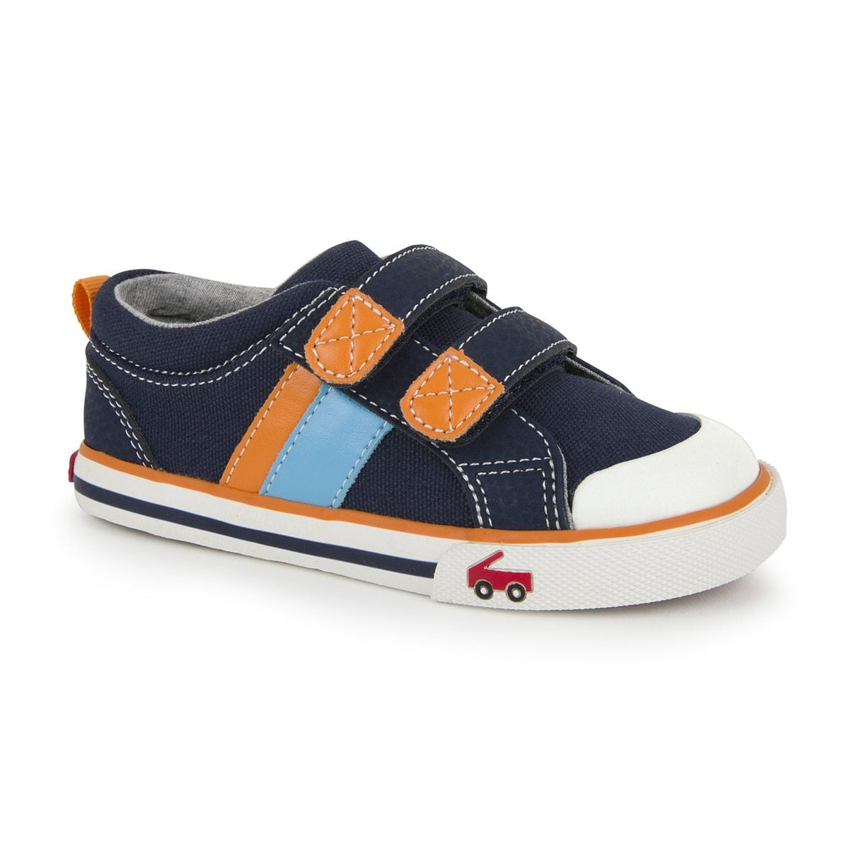 See Kai Run Sneaker Russell Navy/Orange - Tadpole