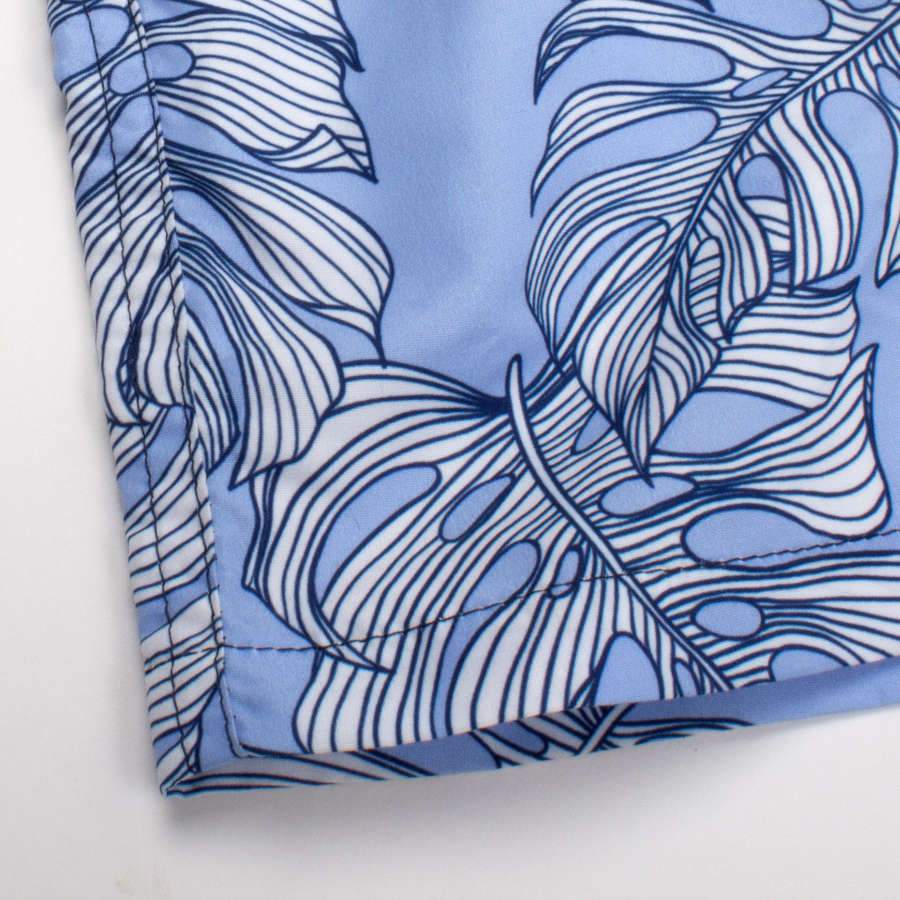 Shade Critters Baby & Boy Swim Trunks - Blue Leaf - Tadpole